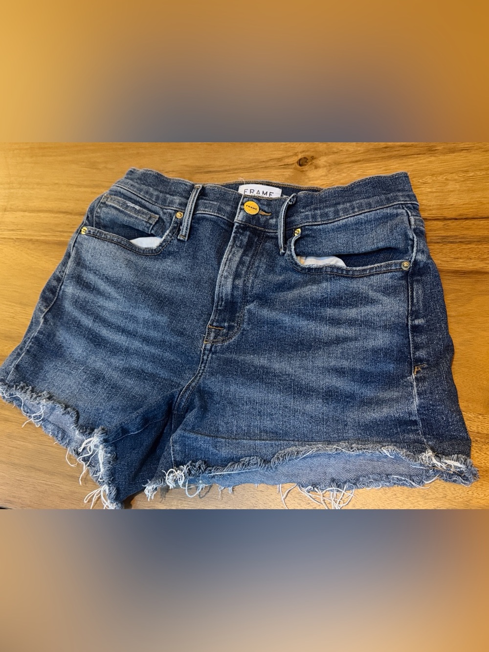 Frame Denim Raw-Hem Le Brigette Size 26 Stretch